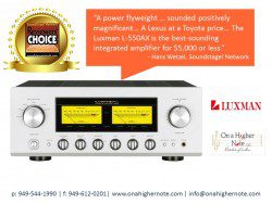 Luxman L-550AX Soundstage Hans Wetzel Review