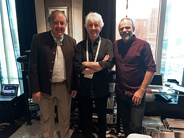 From left to right: Philip O'Hanlon, Graham Nash and Laurence Dickie at CES 2016.
