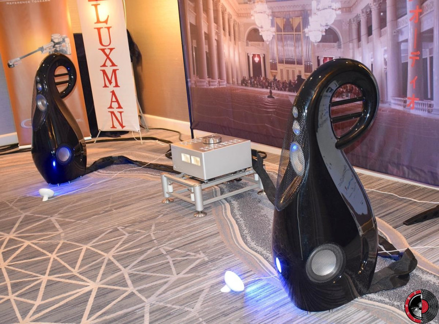 Vivid G3 loudspeakers with Luxman components at RMAF 2016. Photo credit: John Stancavage, Part-Time Audiophile