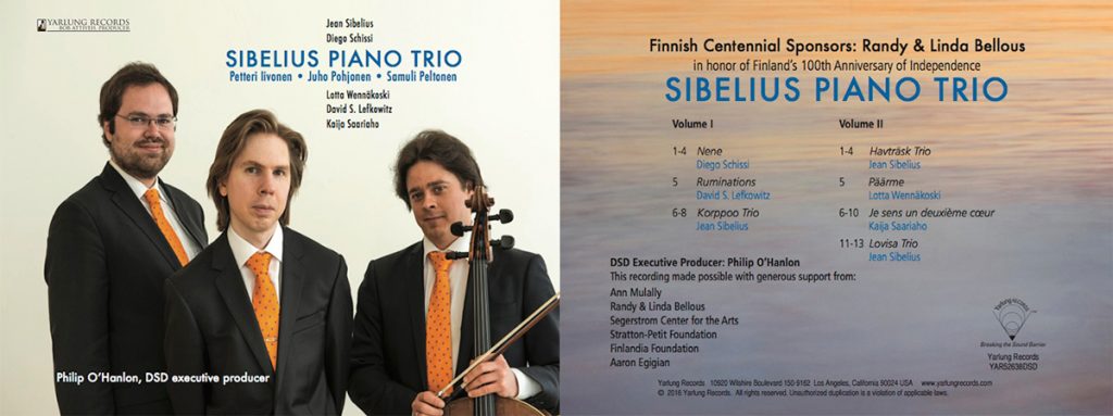 Sibelius Piano Trio DSD recording by Yarlung Records
