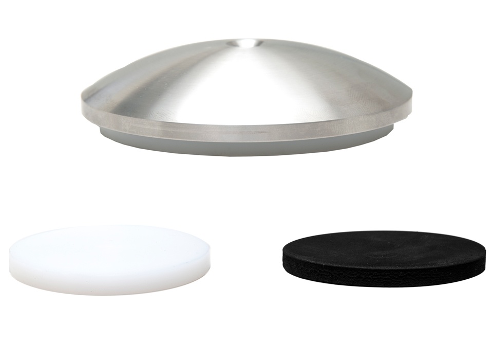 Exoteryc decoupling disc with both types of damping pads
