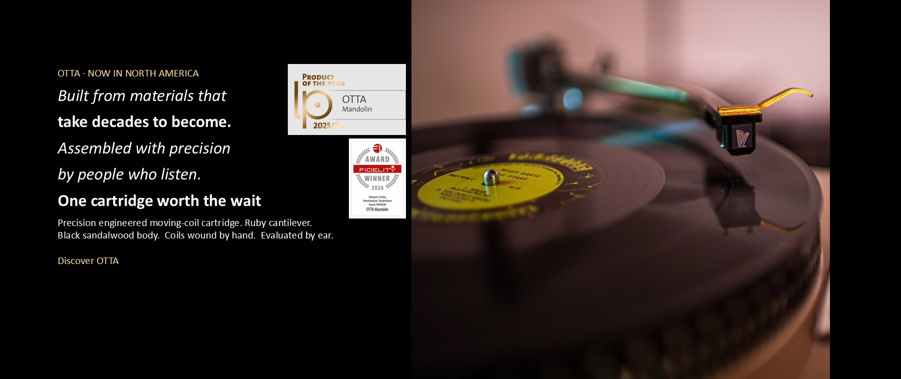 OTTA Over The Top Analogue with Mandolin and Theorbo Cartridges